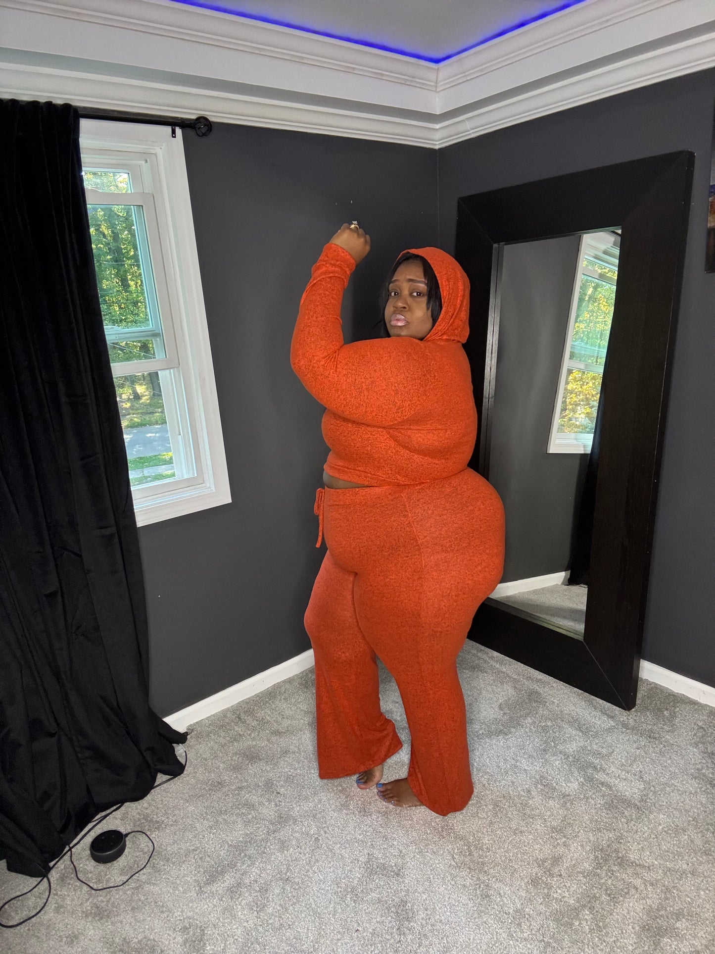 Orange Opps Hooded Set