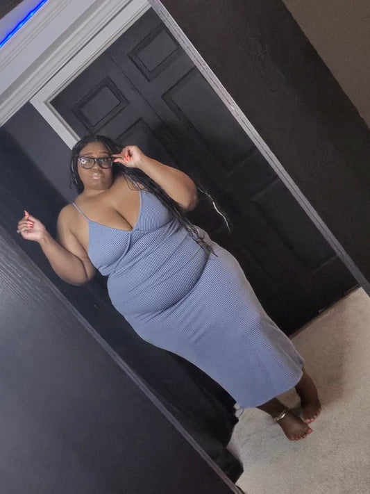 Denim bust dress