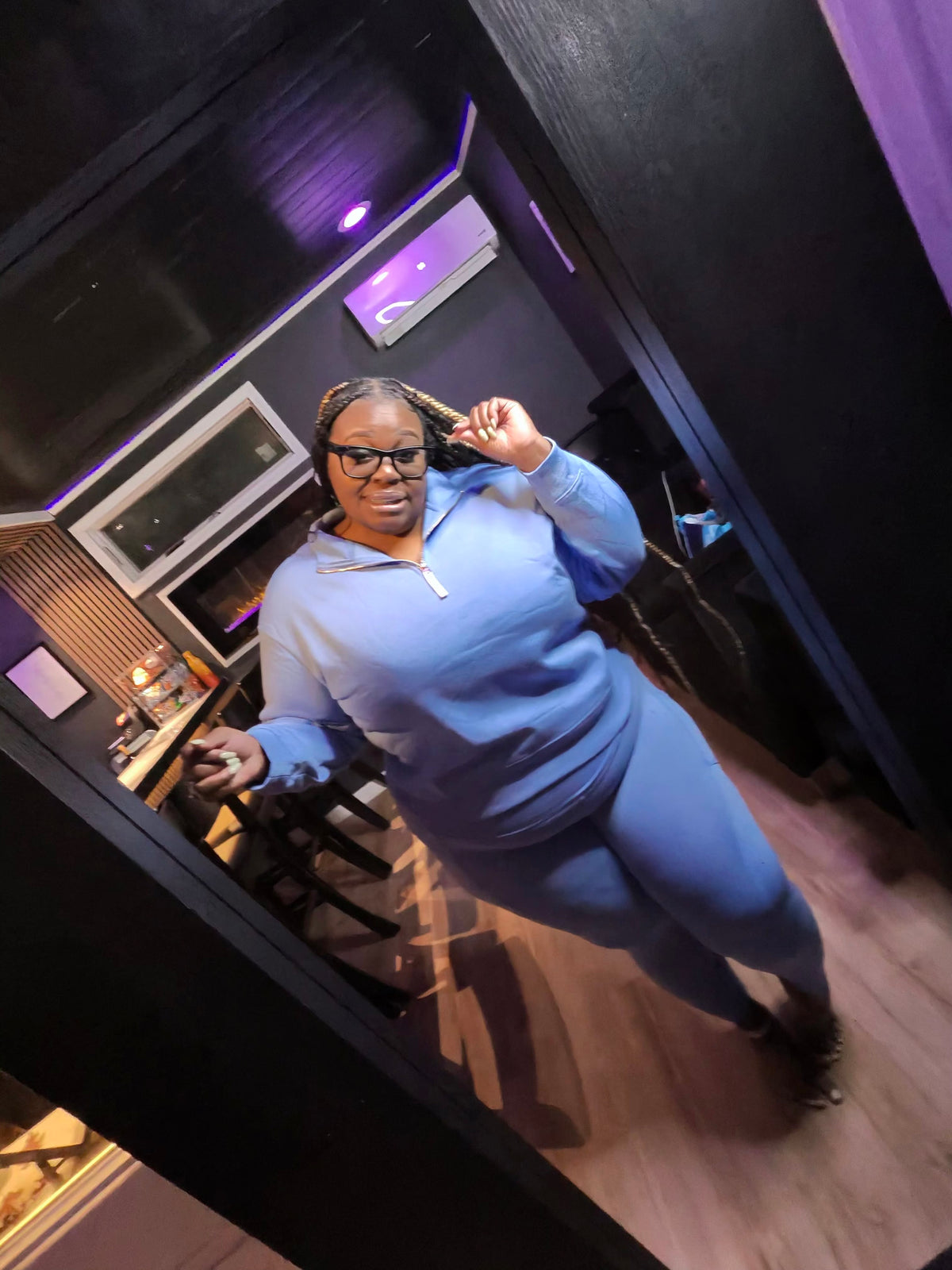Blue face set