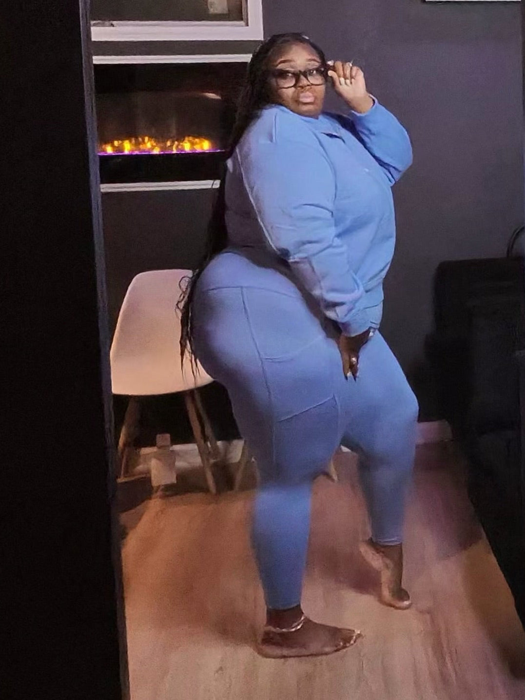 Blue face set