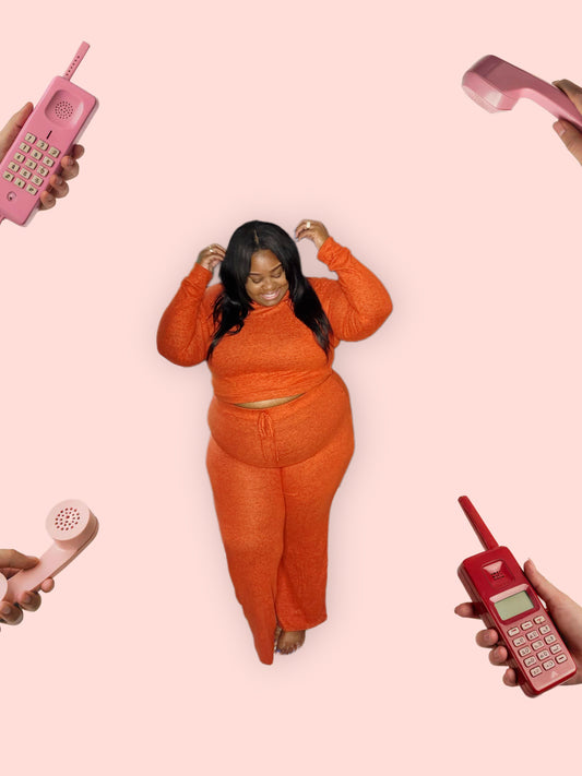 Orange Opps Hooded Set