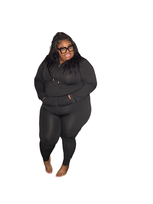 Black media jogging set